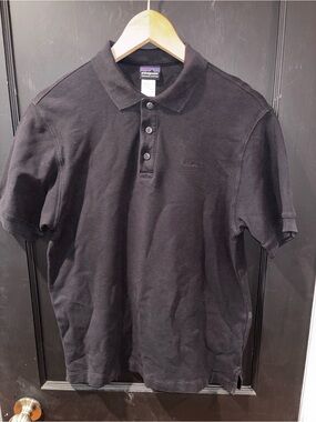 Patagonia Black Organic Cotton Polo Shirt Men’s XS